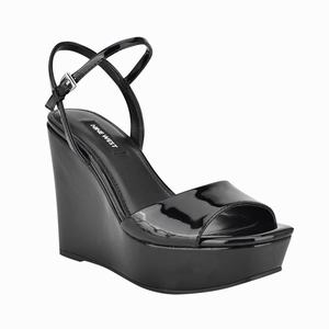 Nine West Kinda Ankle Strap Platform Sandals - Black - Ireland (SG2481567)